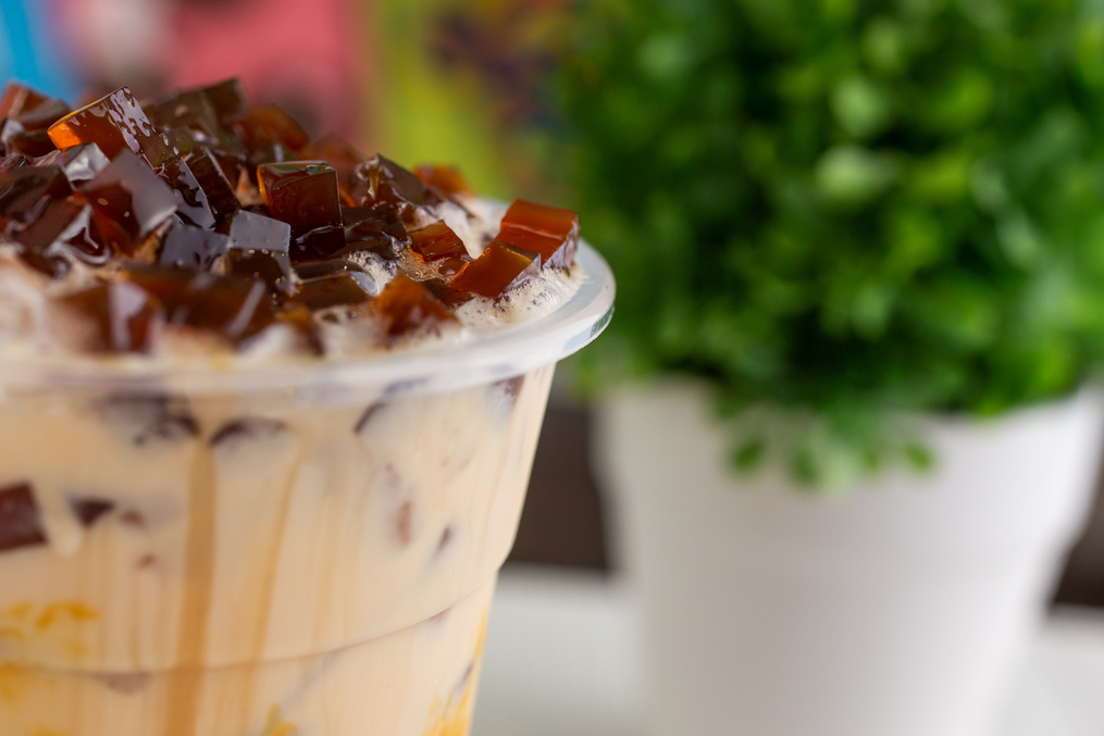 Milk tea with jelly